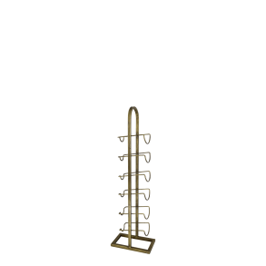 Vinreol med 6 holdere i antique messing