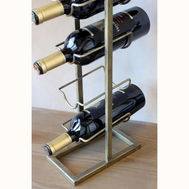 Vinreol i antique messing