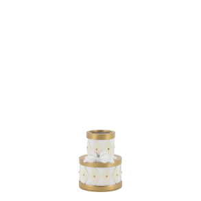 No�l lysestage med sl�jfe i antique creme