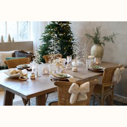 No�l lysestager p� d�kket julebord