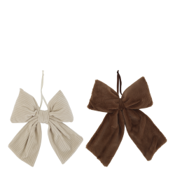 To sl�jfer i beige fl�jlsrib og mocca til oph�ng