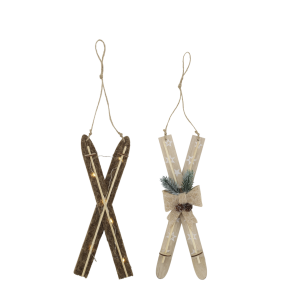 To ski med LED og sl�jfe i beige og mocca
