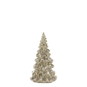 Juletr� i champagne glimmer i polyresin