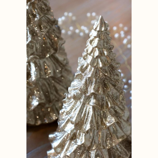 Lagdelt juletr� i champagne glimmer
