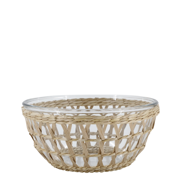 Flettet kurv til sk�l i naturmateriale