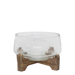 glasfad p� tr�holder 20cm klar natur