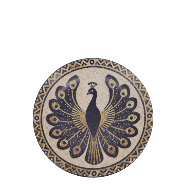 Chartres fad i mosaik med p�fugl �16 cm stent�j