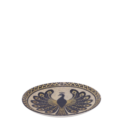 lille fad med p�fugl motiv set fra siden i mosaik design