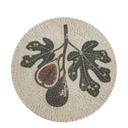 Chartres fad i mosaik med figner �21 cm stent�j creme