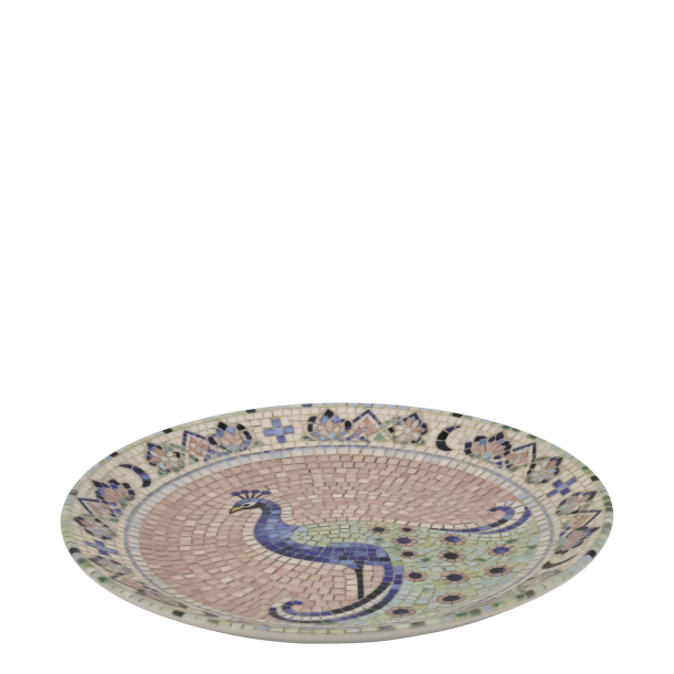 fad med p�fugl motiv set fra siden i mosaik design