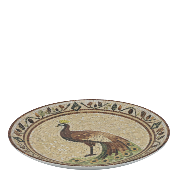 fad med p�fugl motiv set fra siden i mosaik design