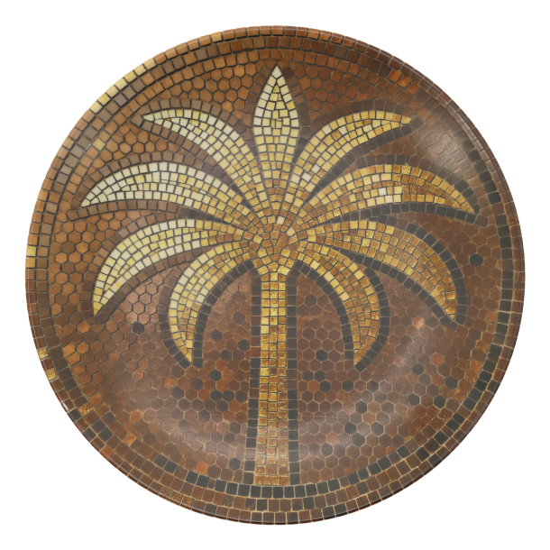 Chartres fad i mosaik med palme-motiv
