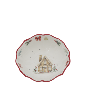 Chalet de No�l sk�l med hytte-motiv