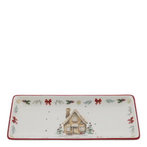 Chalet de No�l fad med cherry-kant