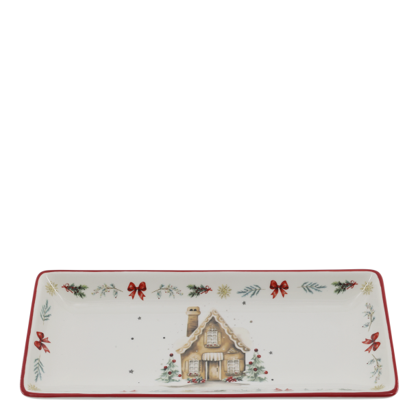 Chalet de No�l fad med cherry-kant