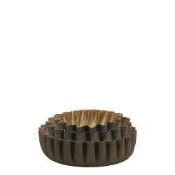 Rillet fad s�t af 3 antique messing