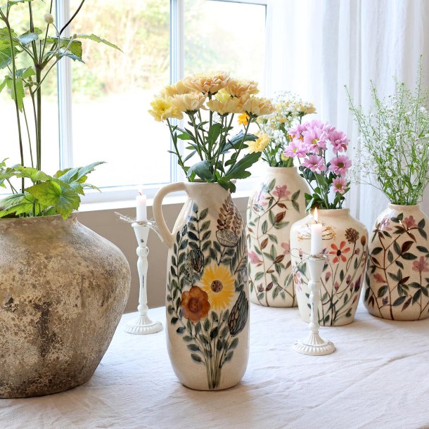 Kande m. blomstermotiv