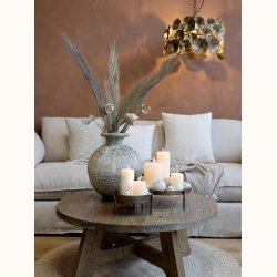 Lampe m. blomsterdekor