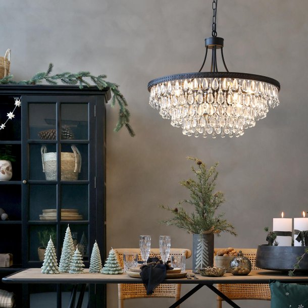 Versailles Lysekrone m. dr�beformede glasprismer