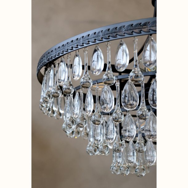 Versailles Lysekrone m. dr�beformede glasprismer