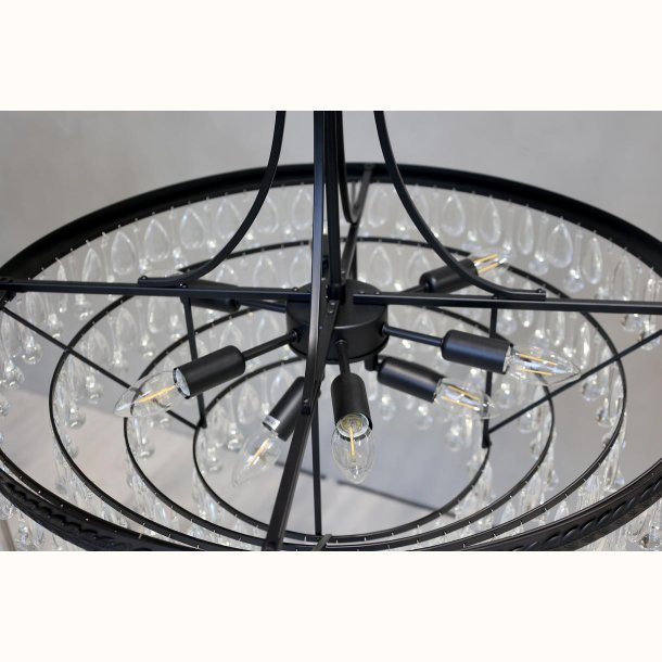 Versailles Lysekrone m. dr�beformede glasprismer