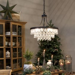 Versailles Lysekrone m. dr�beformede glasprismer