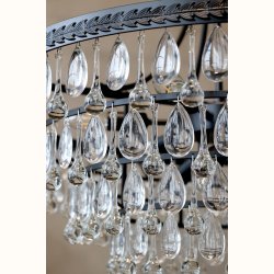 Versailles Lysekrone m. dr�beformede glasprismer