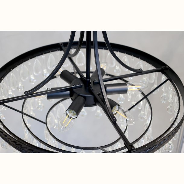 Versailles Lysekrone m. dr�beformede glasprismer