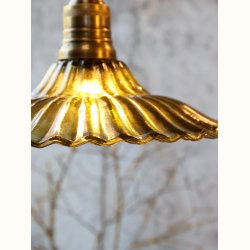 Lampe m. messingtop