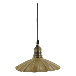 Lunel emaljelampe i mellow gul med riflet sk�rm og klassisk design