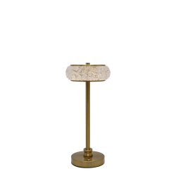 Ledningsfri LED lampe i antique messing med klassisk elegance