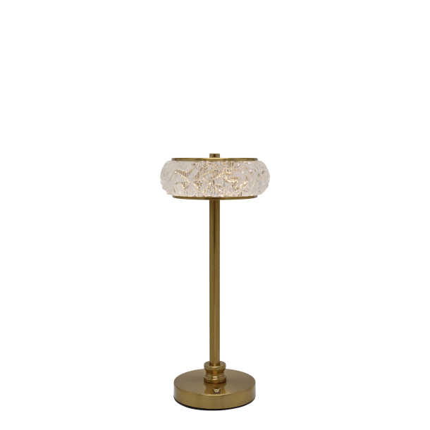 Ledningsfri LED lampe i antique messing med klassisk elegance