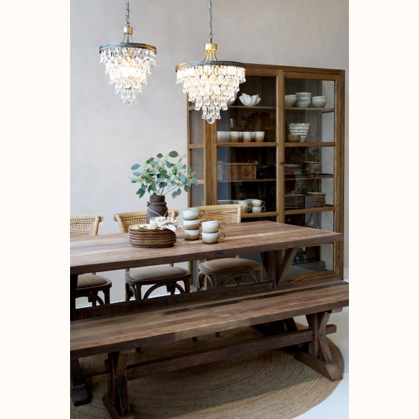 Versailles Lysekrone m. dr�beformede glasprismer