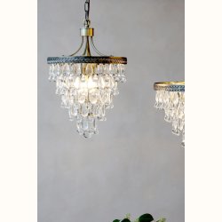 Versailles Lysekrone m. dr�beformede glasprismer