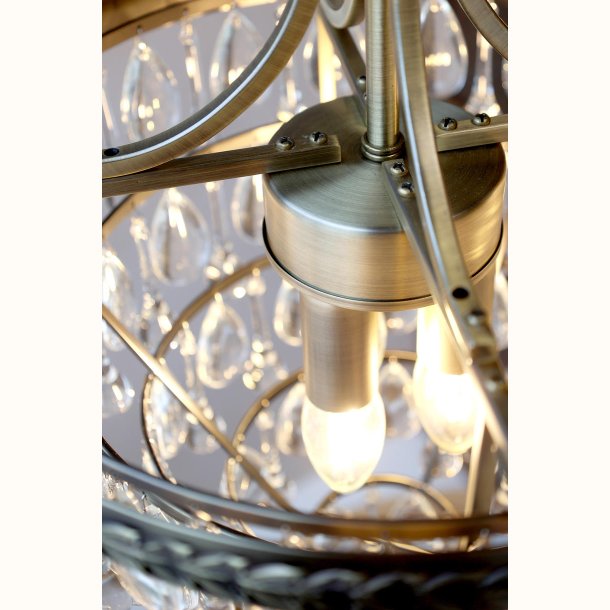 Versailles Lysekrone m. dr�beformede glasprismer