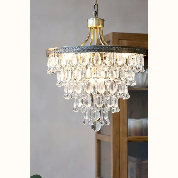 Versailles Lysekrone m. dr�beformede glasprismer