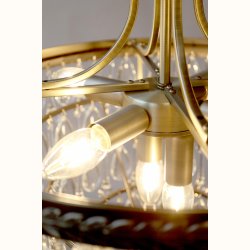 Versailles Lysekrone m. dr�beformede glasprismer