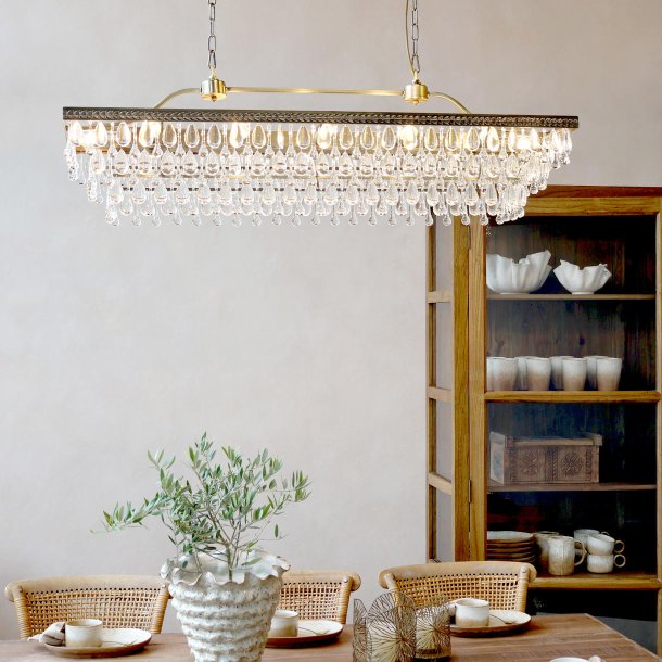 Versailles Lysekrone m. dr�beformede glasprismer