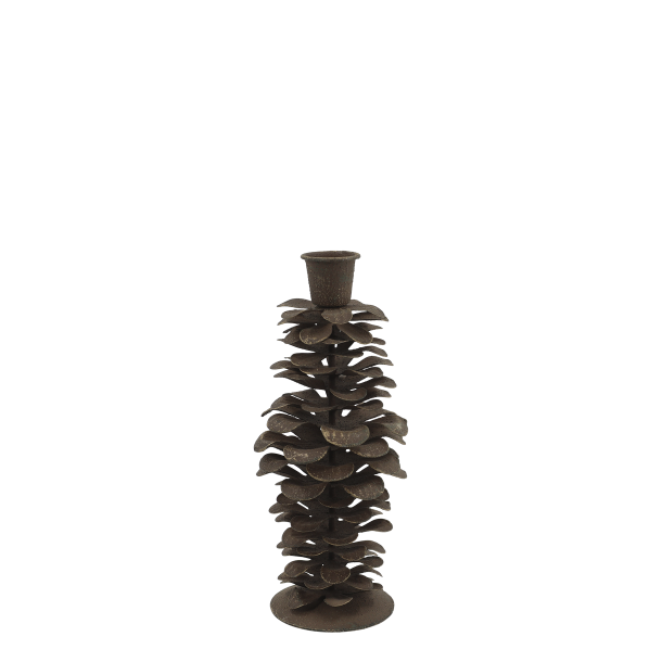 Slank koglelysestage H18 i antique mocca