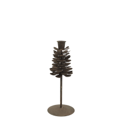 Koglelysestage p� fod i antique mocca jern