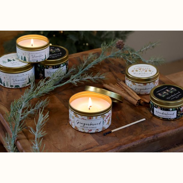 Gingerbread duftlys med kanel og gran
