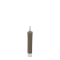 Cenon LED-bedelys med riller latte s�t af 2