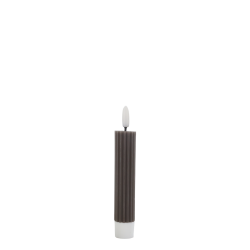 Cenon LED-bedelys med riller coffee s�t af 2
