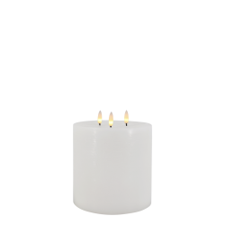 Hvidt LED-bloklys med tre flammer