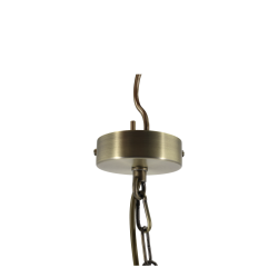 H�ndlavet Versailles lysekrone i dr�beform med k�de og loftroset