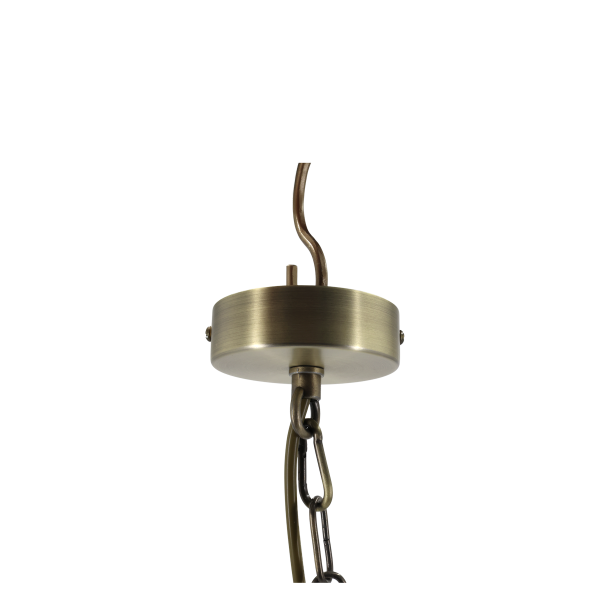 H�ndlavet Versailles lysekrone i dr�beform med k�de og loftroset