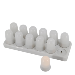 Opladerstation til genopladelige LED-fyrfadslys