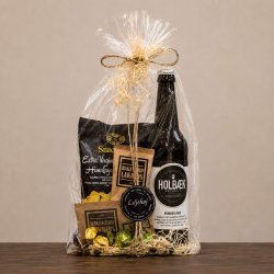Gavepose med �l, chips, lakrids og chokolade fra Liljeh�j
