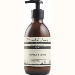 Munkholm Hand & Bodylotion Patchouli og Vanille 250 ml i glasflaske med pumpe