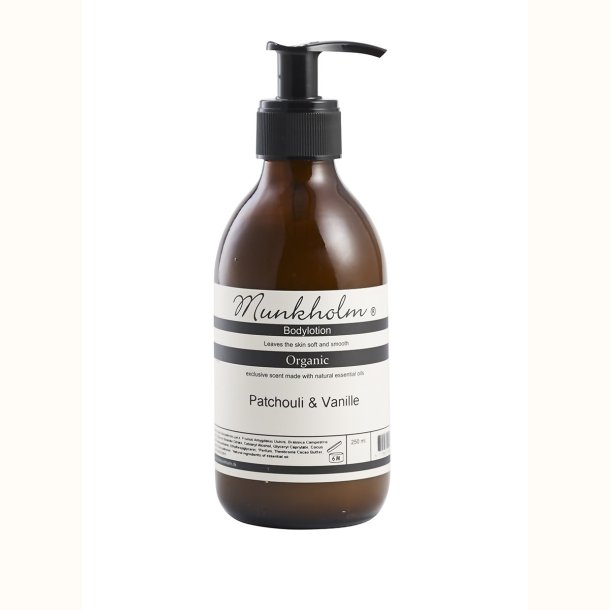 Munkholm vegansk bodylotion med aloe vera og E-vitamin Patchouli og Vanille